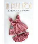 Jesusito vichy pequeño rojo de MON PETIT BONBON