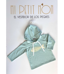 Sudadera niño raspa de MON PETIT BONBON