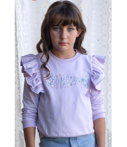 Sudadera niña raspa liberty de MON PETIT BONBON