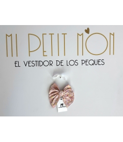 Lazo mediano flores PEACH  de LA MARTINICA BY MARIA SOBRINO