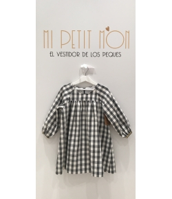 Vestido cuadros grises Mia y Lia