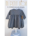 Vestido gris flores Mia y Lia