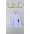 Blusa Plumeti blanco cuello fruncido Mia y Lia