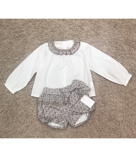 Conjunto short y blusón perritos Cesar Blanco