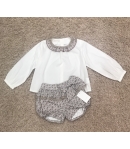 Conjunto short y blusón perritos Cesar Blanco