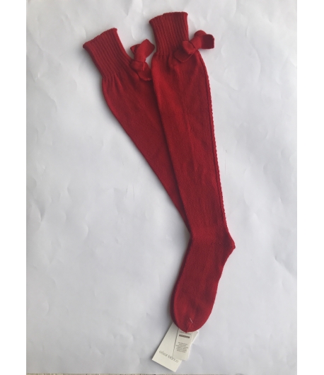 Calzas punto rojas Cesar Blanco