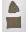 Conjunto gorro y cuello Beige Gorros Navarro