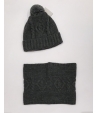 Conjunto gorro y cuello Gris Marengo Gorros Navarro