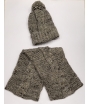 Conjunto gorro y cuello jaspeado Marrón Gorros Navarro