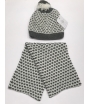 Conjunto gorro y cuello Gris y Blanco Gorros Navarro