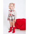 Conjunto blusa y ranita bebe Escoces Kauli